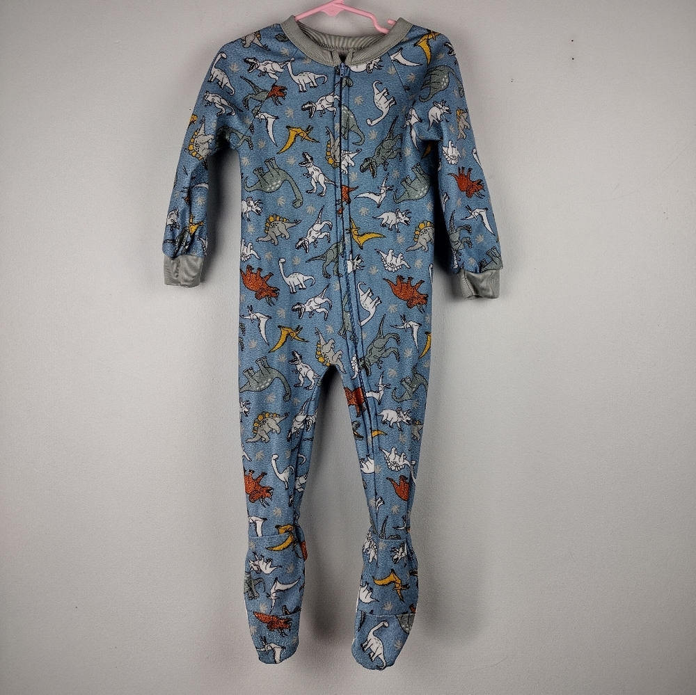 Mon Petit Dinosaur Print Fleece One Piece